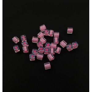 Miyuki cube pink colorlined